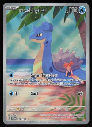 Misty's Lapras Illustration Rare SV10: Destined Rivals 194/182 NM