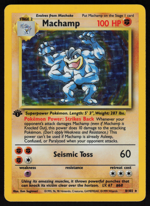 Machamp - 8/102 Holo Rare Deck Exclusives 008/102 NM