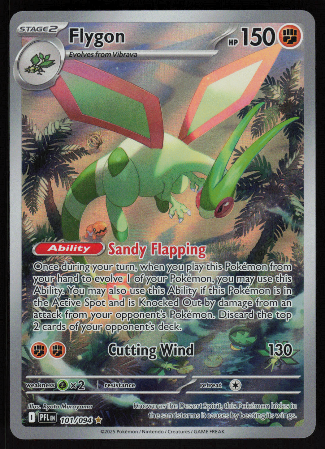 Flygon Illustration Rare ME02: Phantasmal Flames 101/094 NM