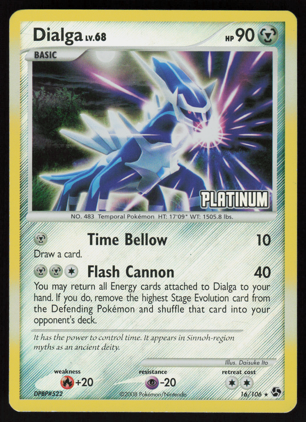 Dialga - 16/106 [Platinum] Promo Burger King Promos 016/106 NM