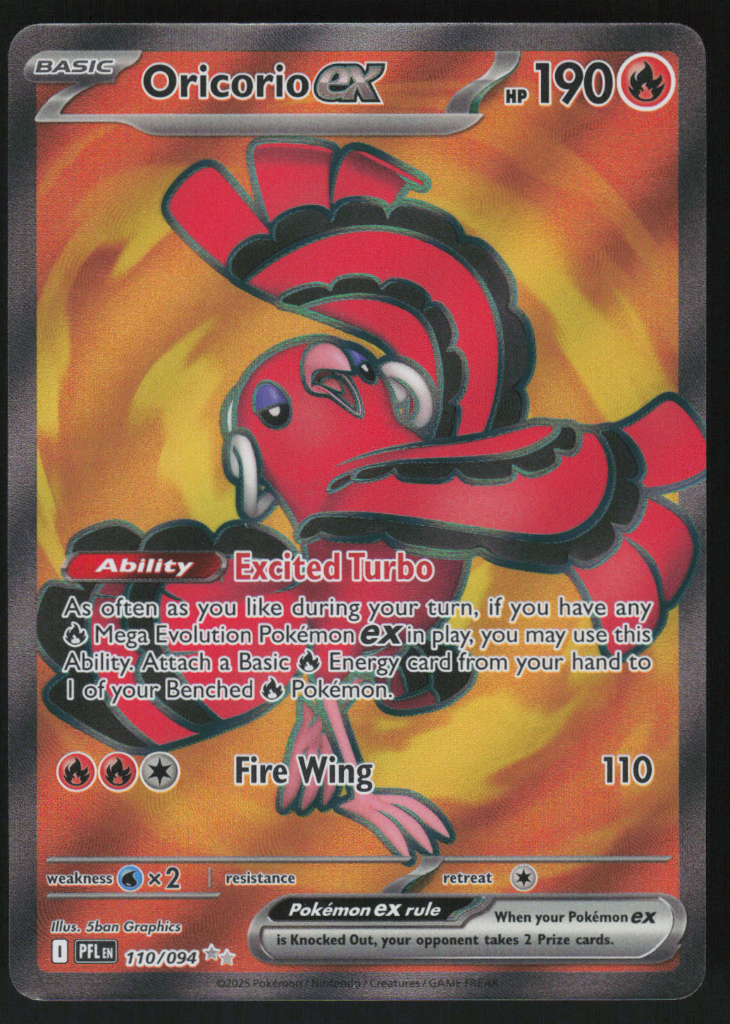 Oricorio ex - Ultra Rare ME02: Phantasmal Flames 110/094 NM