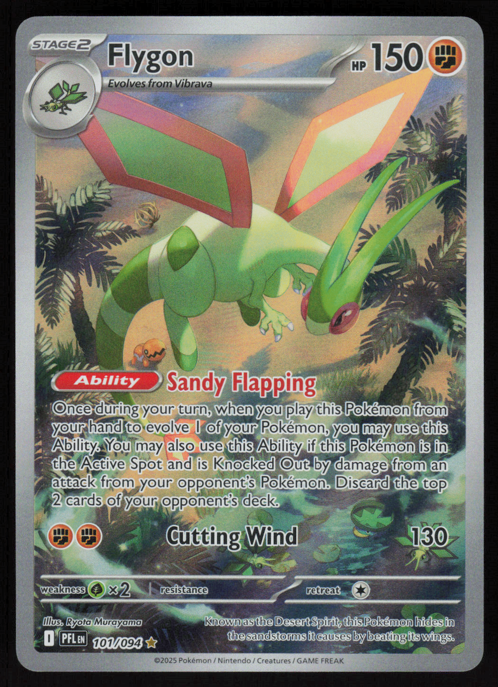 Flygon Illustration Rare ME02: Phantasmal Flames 101/094 NM