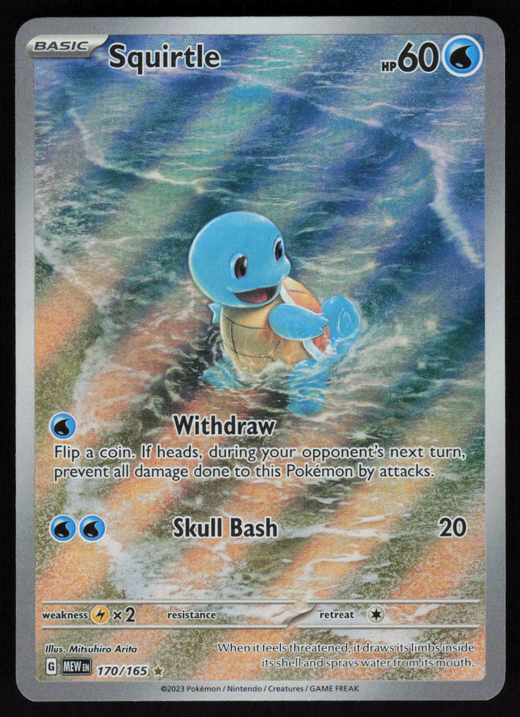 Squirtle Illustration Rare SV: Scarlet & Violet 151 170/165 NM