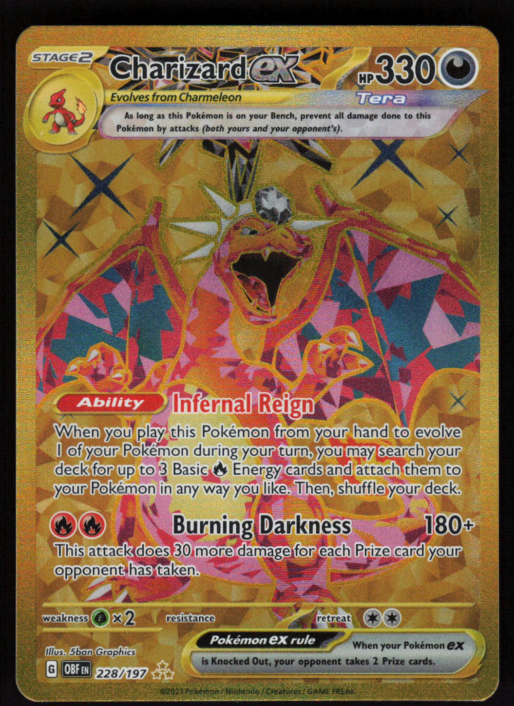 Charizard ex Hyper Rare SV03: Obsidian Flames 228/197 NM