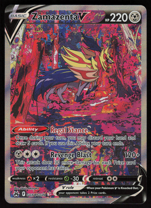 Zamazenta V Ultra Rare SWSH: Crown Zenith: Galarian Gallery GG54/GG70 NM