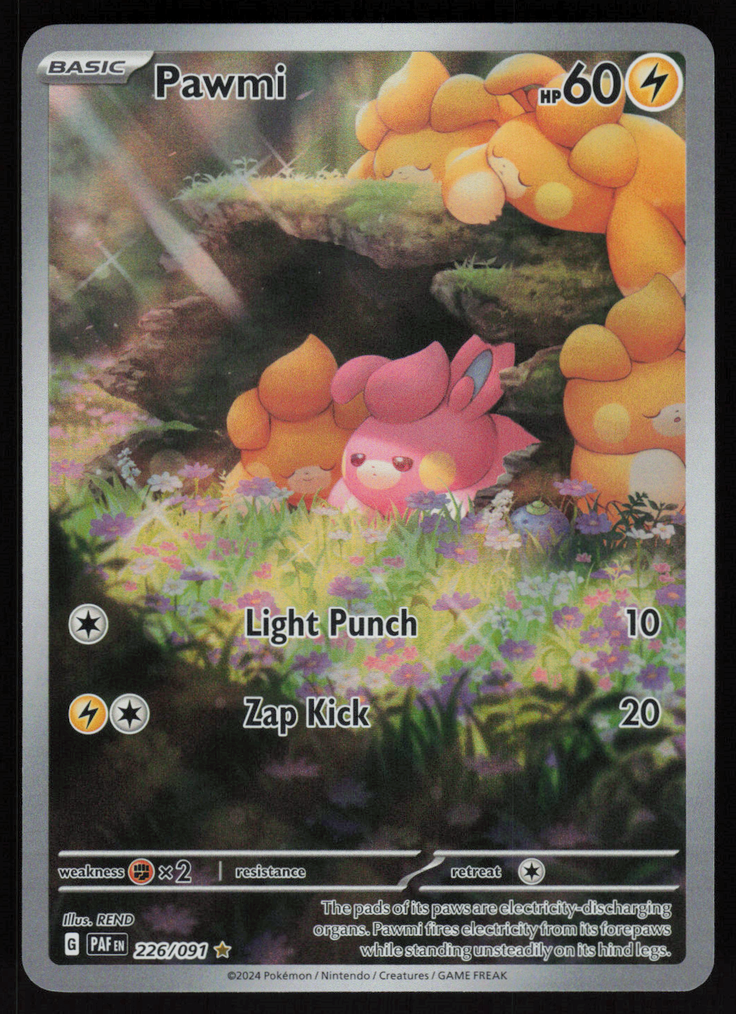 Pawmi Illustration Rare SV: Paldean Fates 226/091 NM