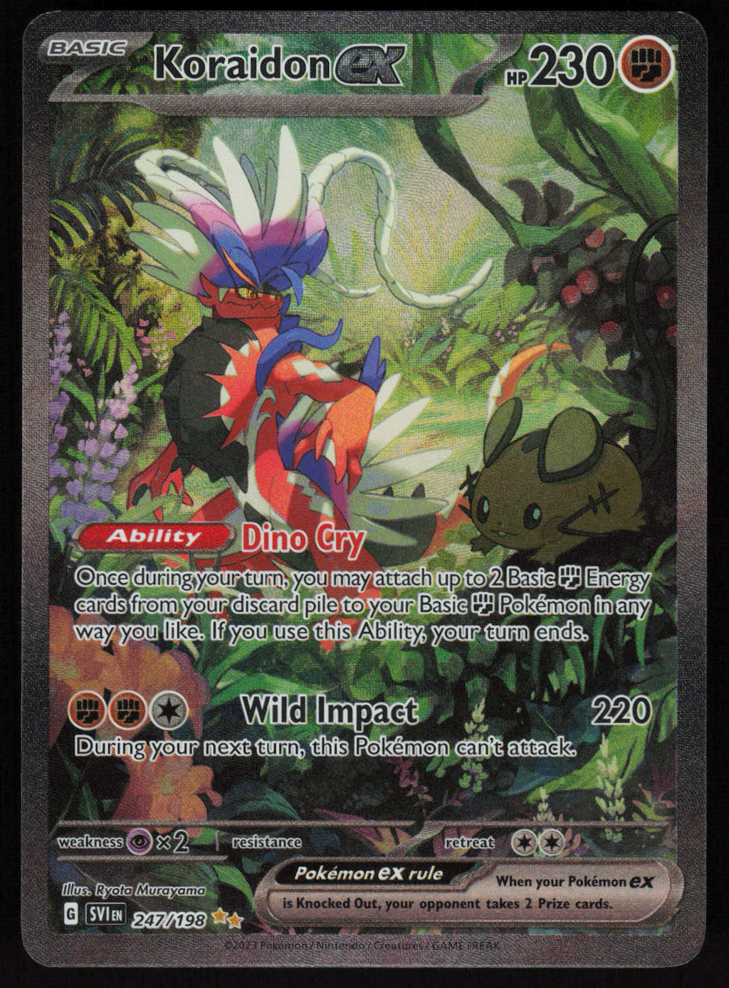 Koraidon ex Special Illustration Rare SV01: Scarlet & Violet Base Set 247/198 NM