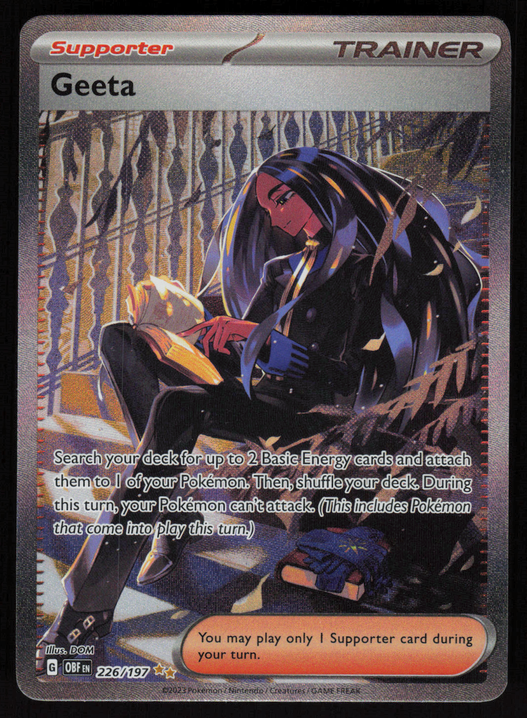 Geeta Special Illustration Rare SV03: Obsidian Flames 226/197 NM