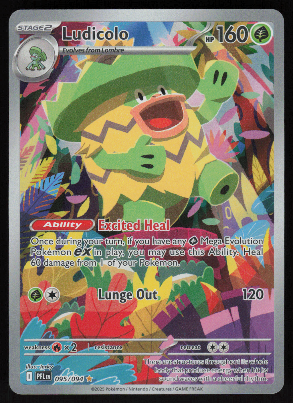Ludicolo - Illustration Rare ME02: Phantasmal Flames 095/094 NM