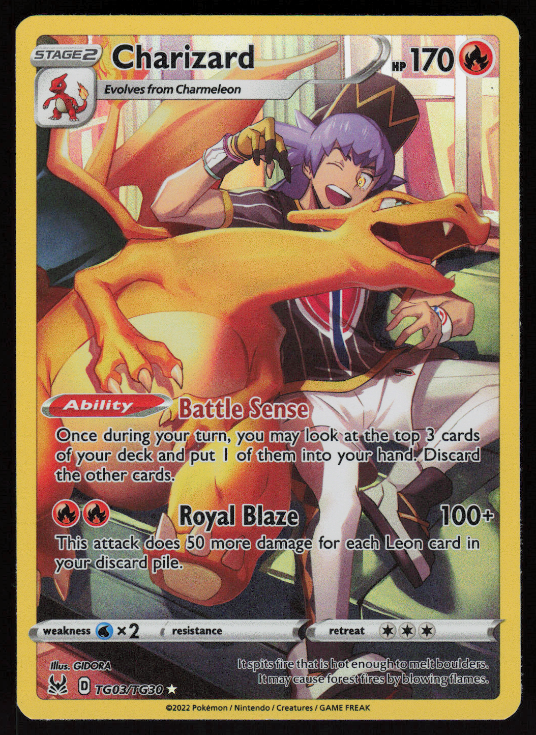 Charizard Ultra Rare SWSH11: Lost Origin Trainer Gallery TG03/TG30 NM
