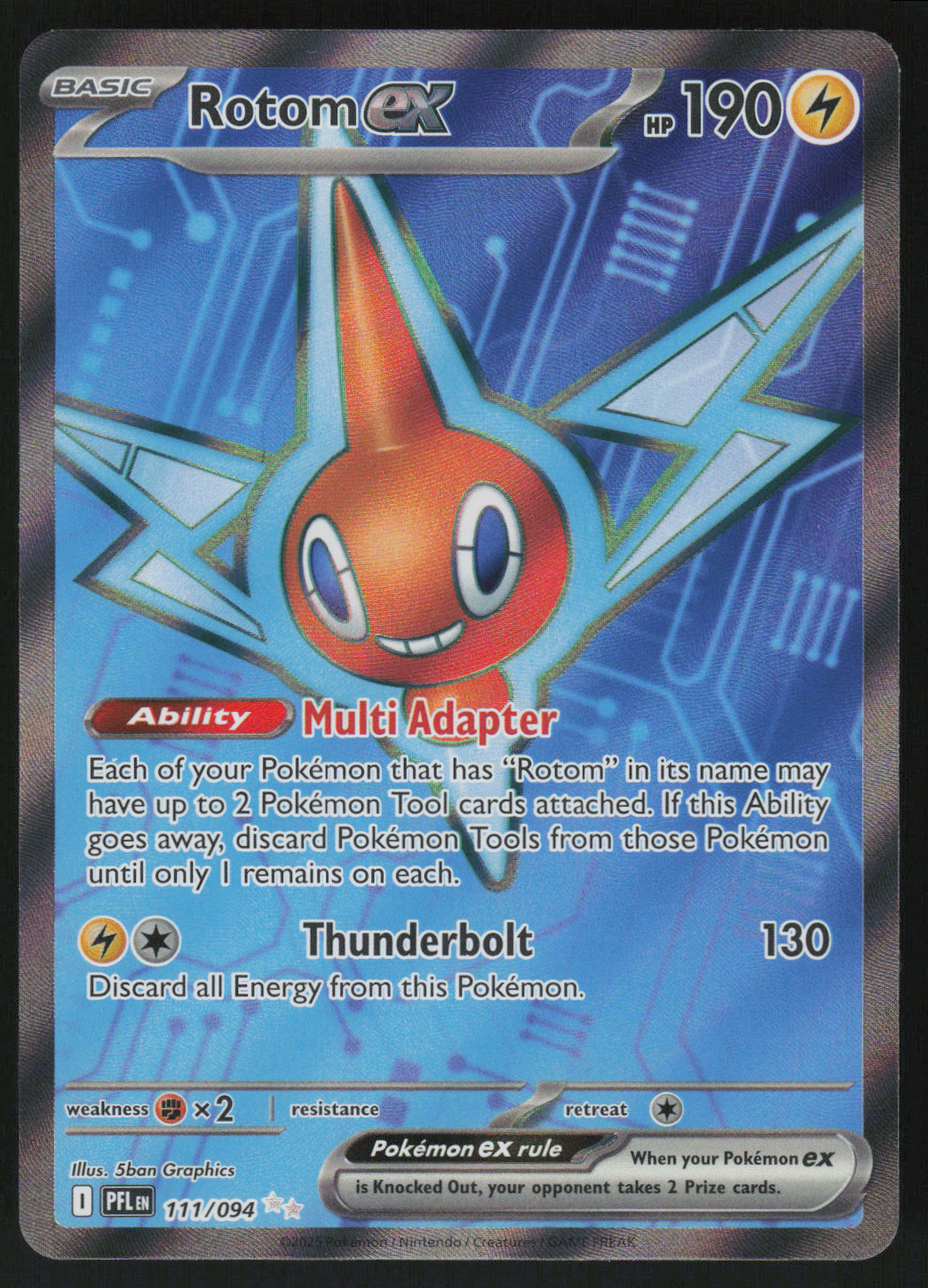 Rotom ex Ultra Rare ME02: Phantasmal Flames 111/094 NM