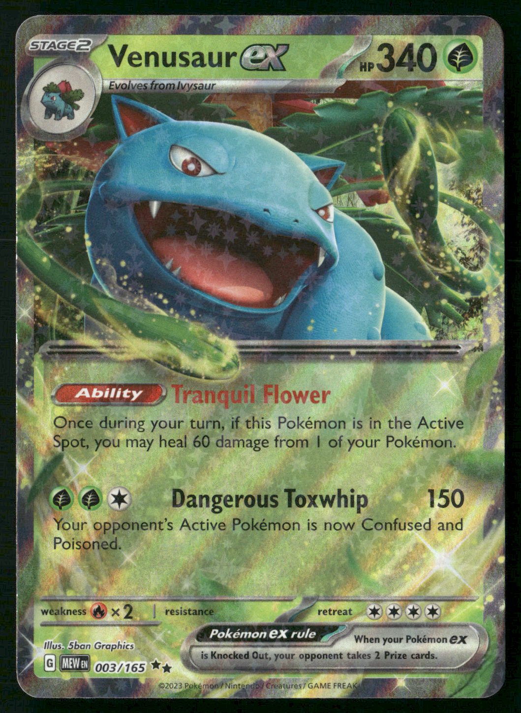 Venusaur ex - 003/165 Double Rare SV: Scarlet & Violet 151 003/165