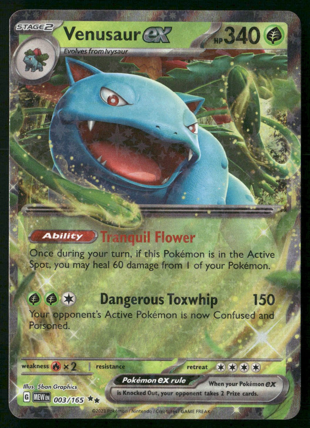 Venusaur ex - 003/165 Double Rare SV: Scarlet & Violet 151 003/165