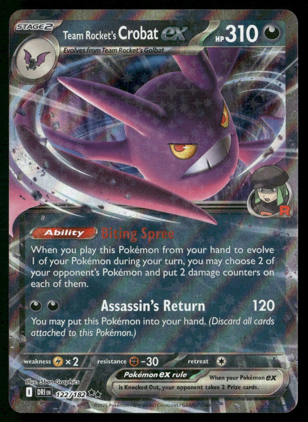 Team Rocket's Crobat ex - 122/182