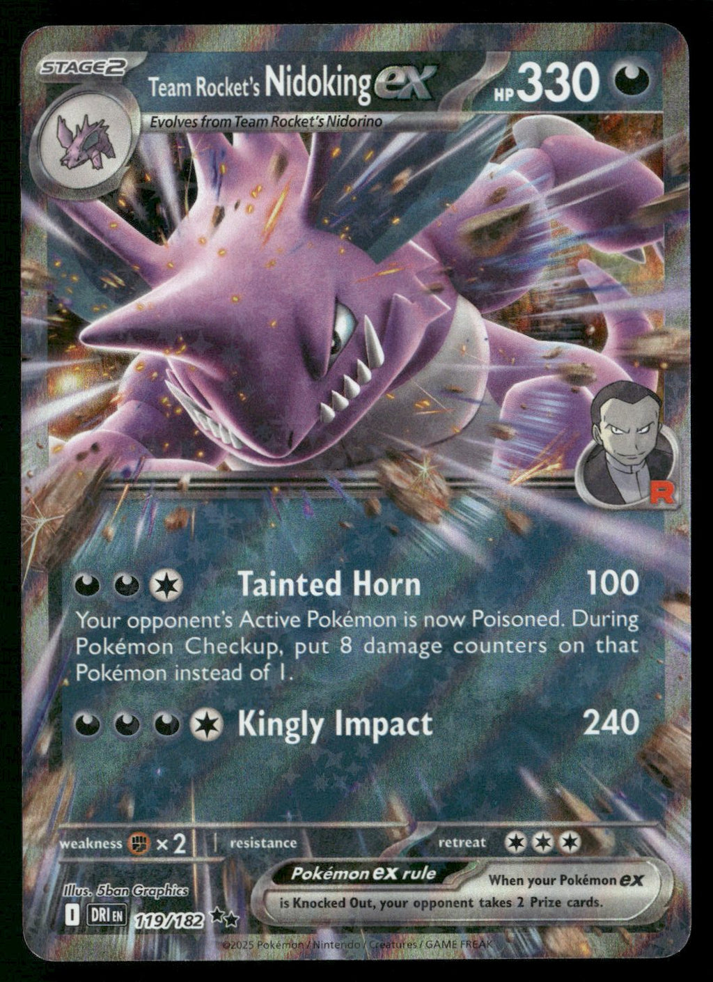 Team Rocket's Nidoking ex - 119/182 | Near Mint / English / Holofoil