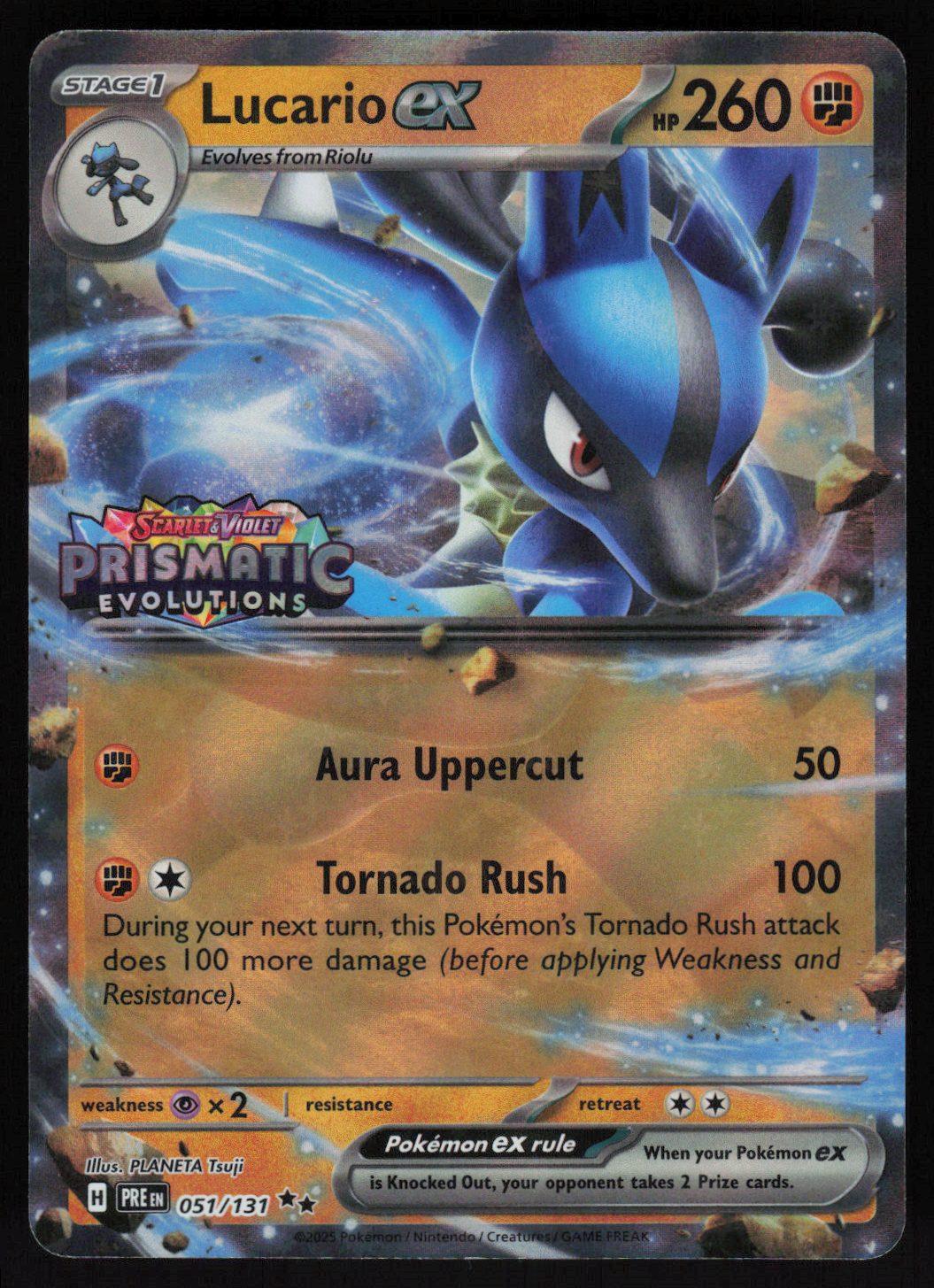 Lucario ex (Prismatic Evolutions Stamp) | Near Mint / English / Holofoil