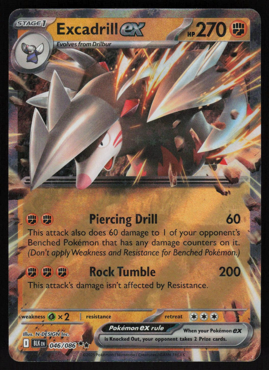 Excadrill ex | Near Mint / English / Holofoil