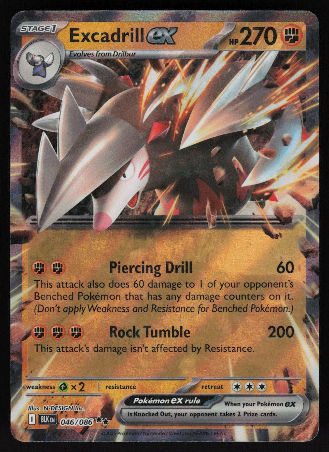 Excadrill ex | Near Mint / English / Holofoil