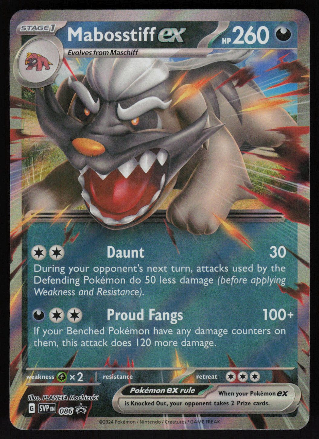 Mabosstiff ex - 086 Promo SV: Scarlet & Violet Promo Cards 086