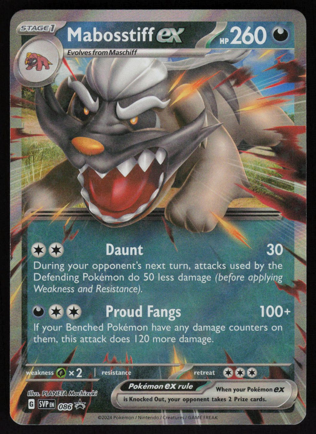 Mabosstiff ex - 086 Promo SV: Scarlet & Violet Promo Cards 086