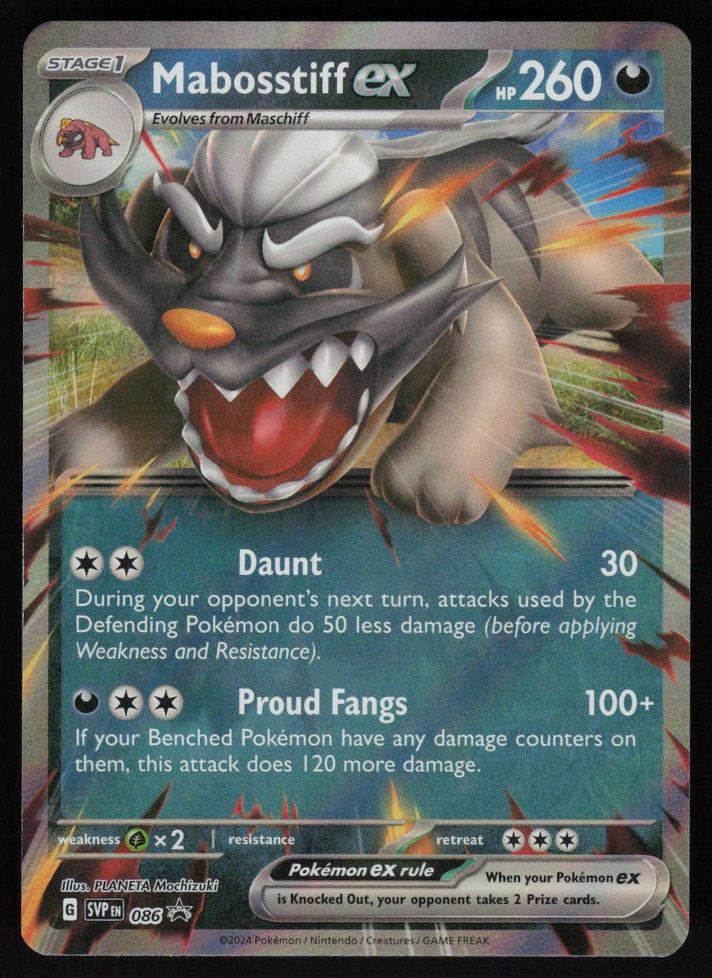 Mabosstiff ex - 086 Promo SV: Scarlet & Violet Promo Cards 086