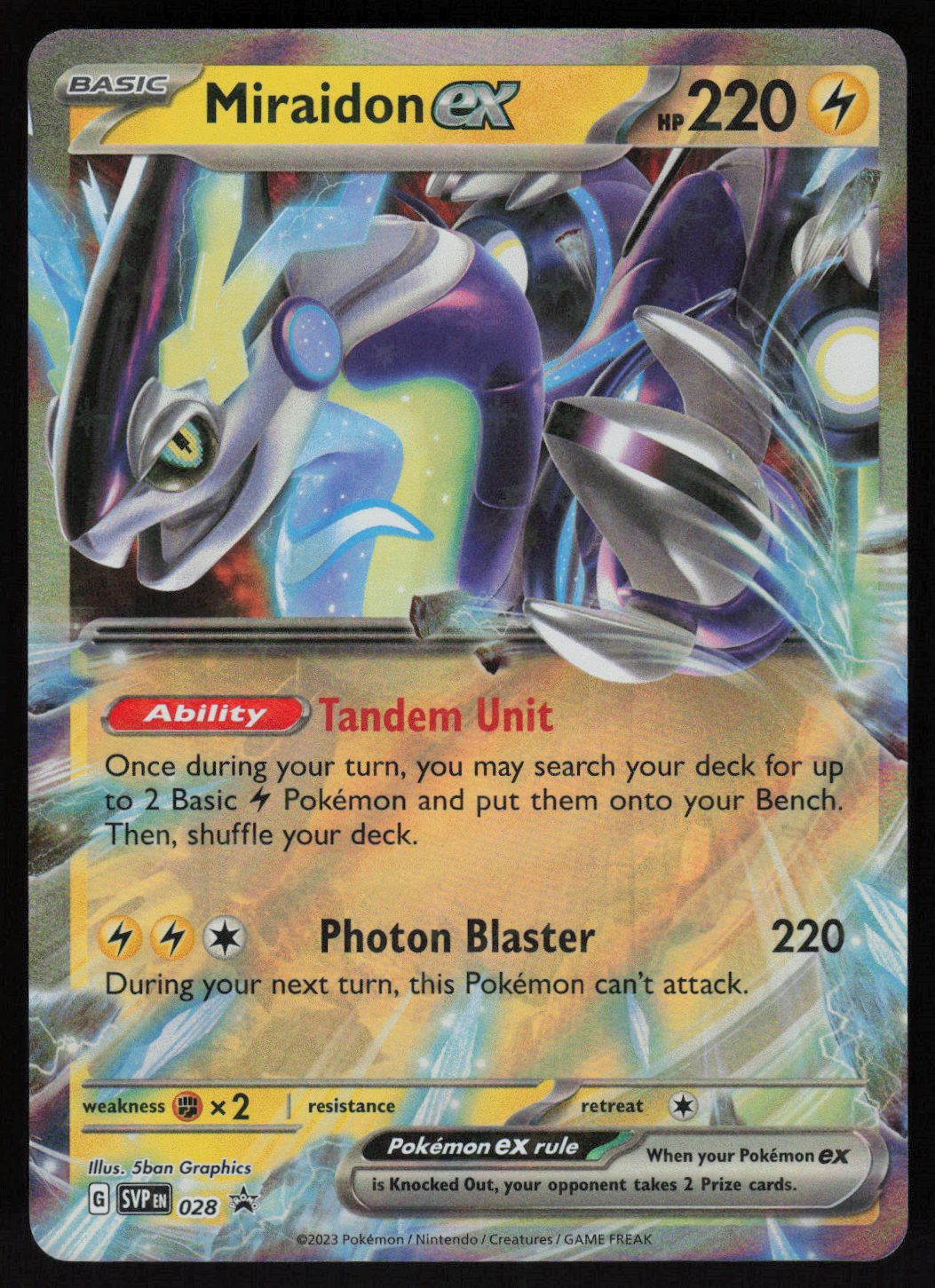 Miraidon ex - 028 | Near Mint / English / Holofoil