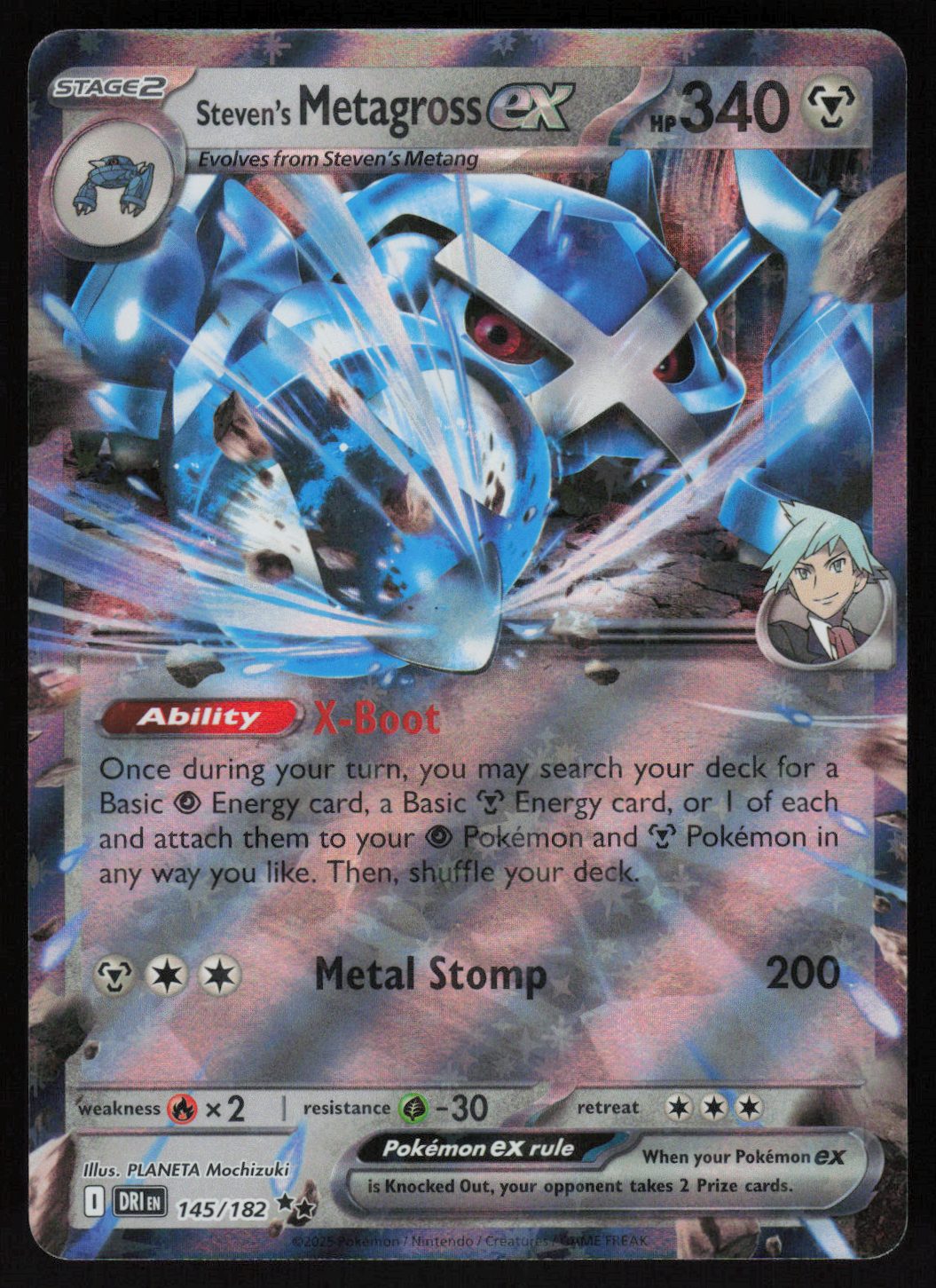 Steven's Metagross ex Double Rare SV10: Destined Rivals 145/182