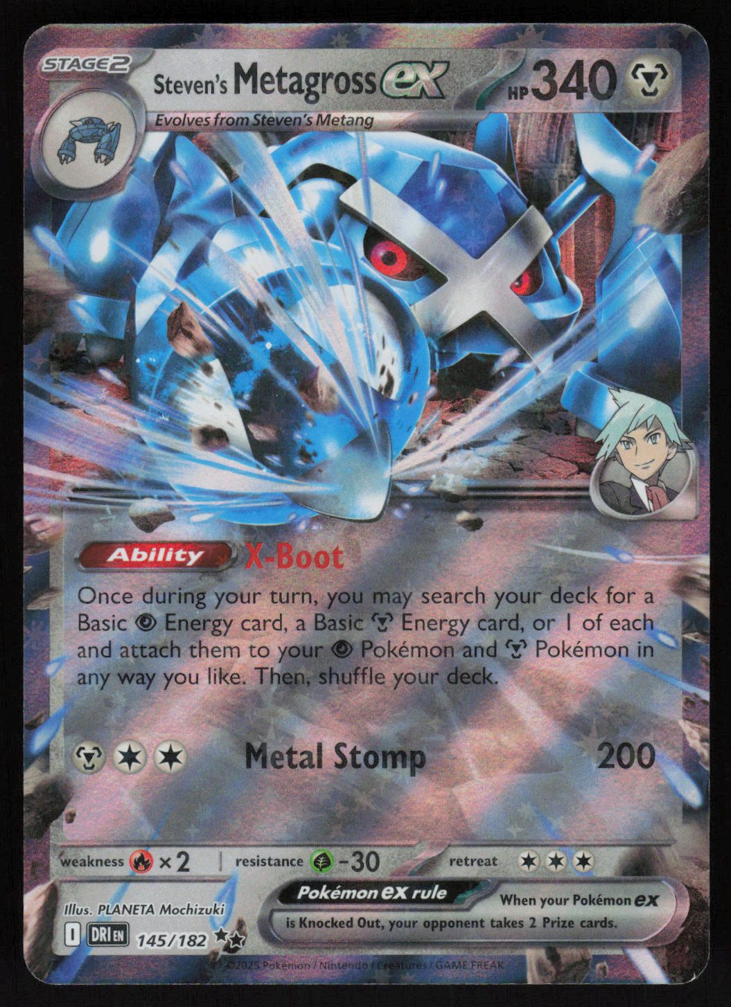 Steven's Metagross ex Double Rare SV10: Destined Rivals 145/182