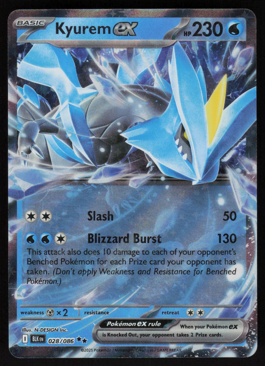 Kyurem ex Double Rare SV: Black Bolt 028/086