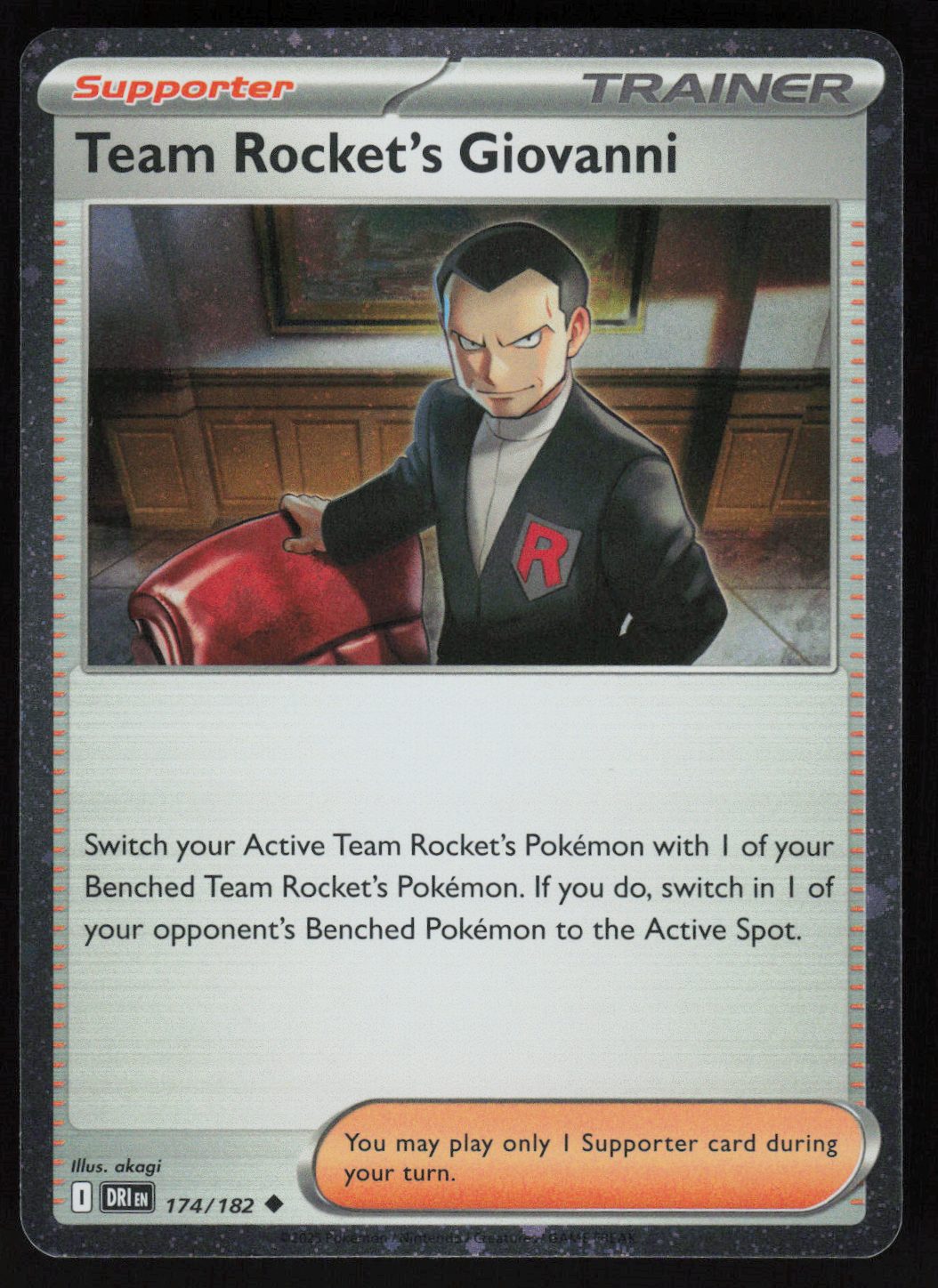 Team Rocket's Giovanni (Cosmos Holo) Uncommon Miscellaneous Cards & Products 174/182