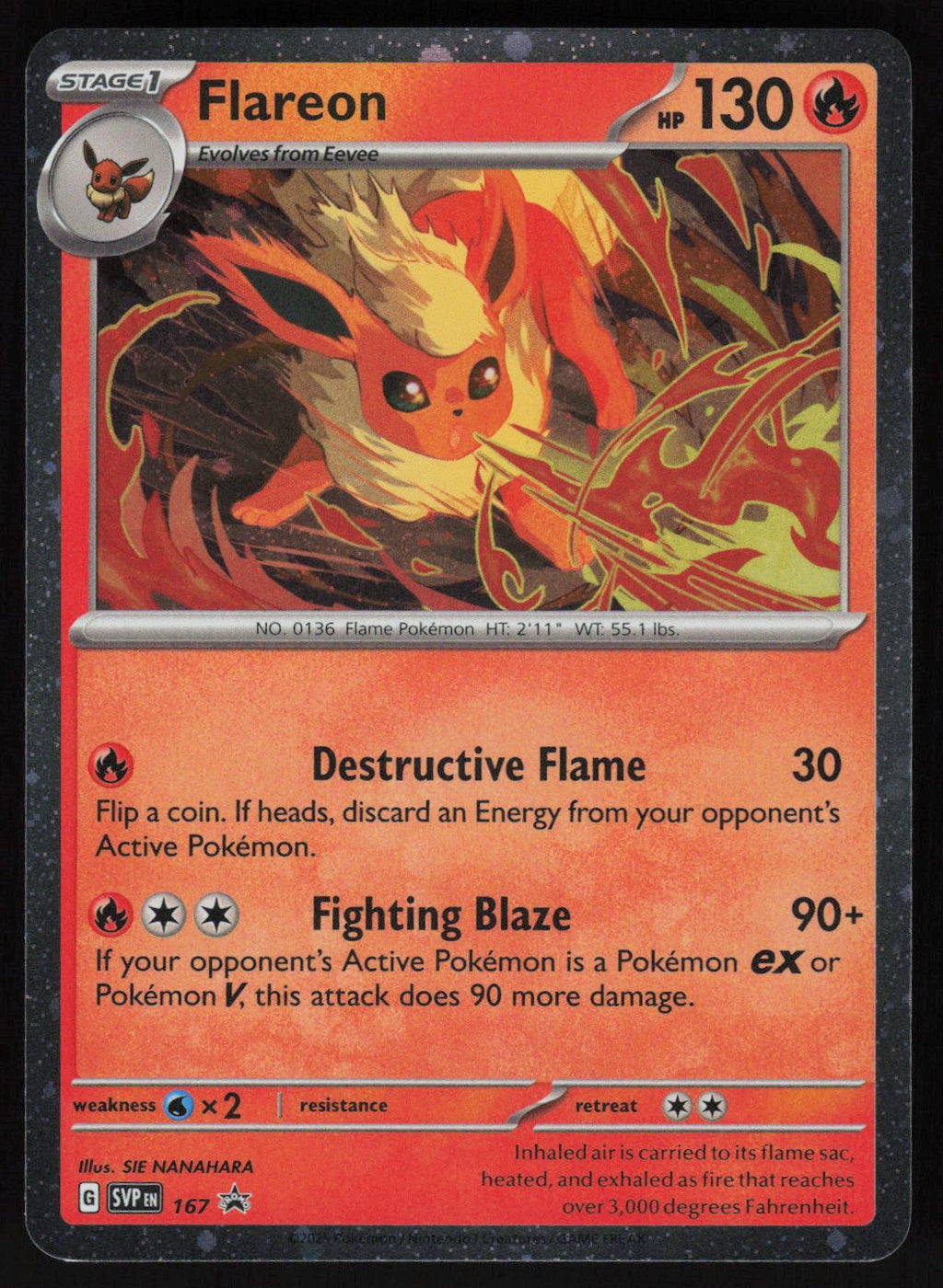 Flareon - 167 (Cosmos Holo)