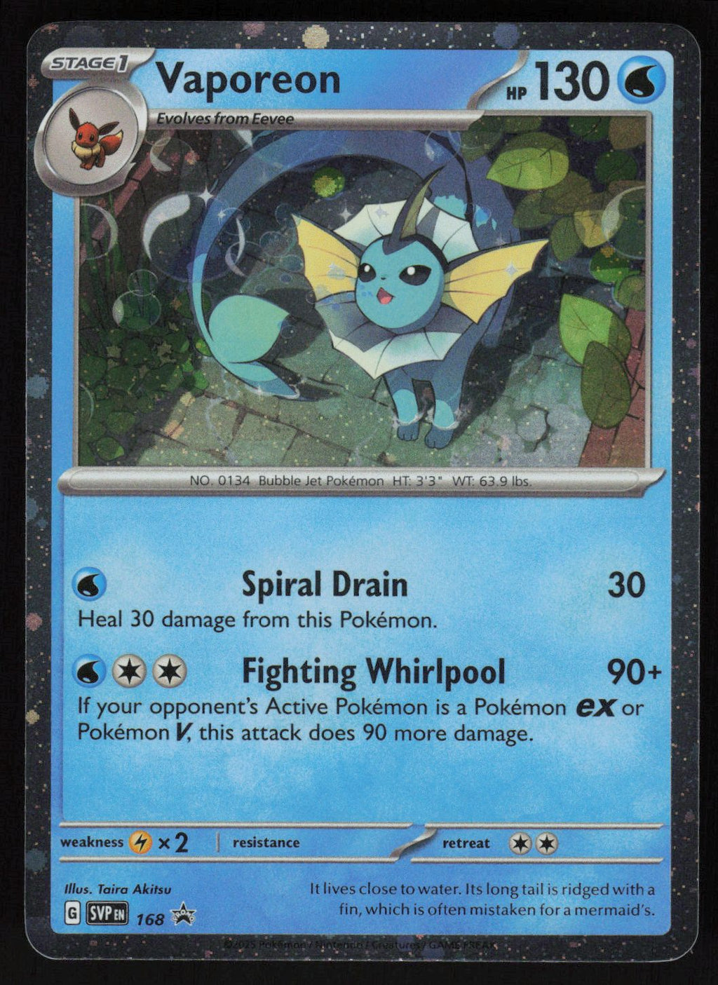 Vaporeon - 168 (Cosmos Holo) Promo SV: Scarlet & Violet Promo Cards 168