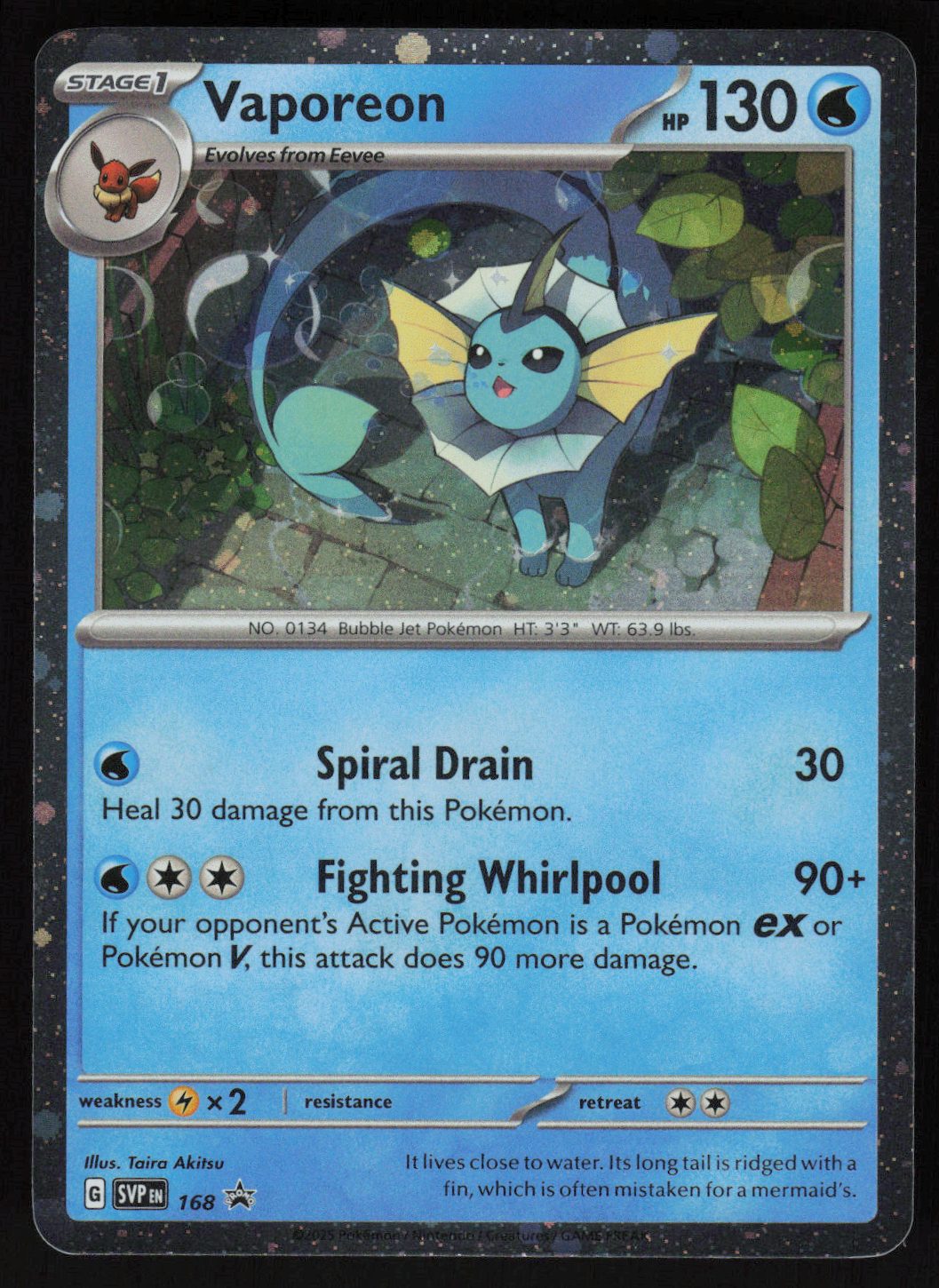 Vaporeon - 168 (Cosmos Holo) Promo SV: Scarlet & Violet Promo Cards 168