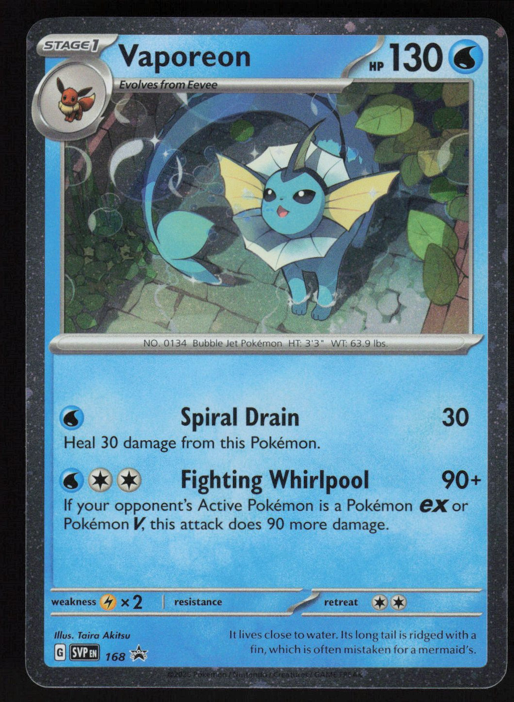 Vaporeon - 168 (Cosmos Holo) Promo SV: Scarlet & Violet Promo Cards 168