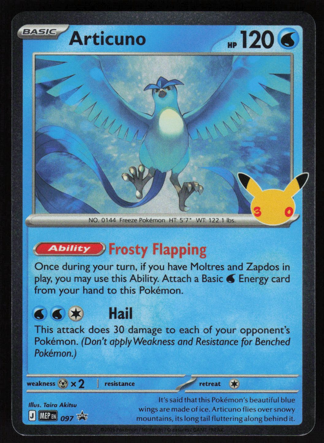 Articuno - 097 (30th Celebration) Promo ME: Mega Evolution Promo 097