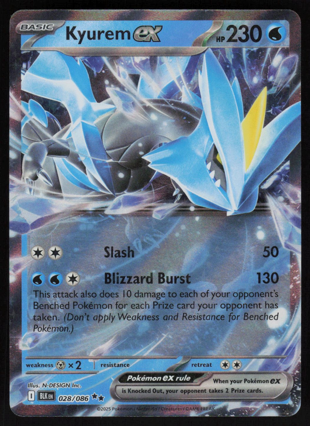 Kyurem ex Double Rare SV: Black Bolt 028/086