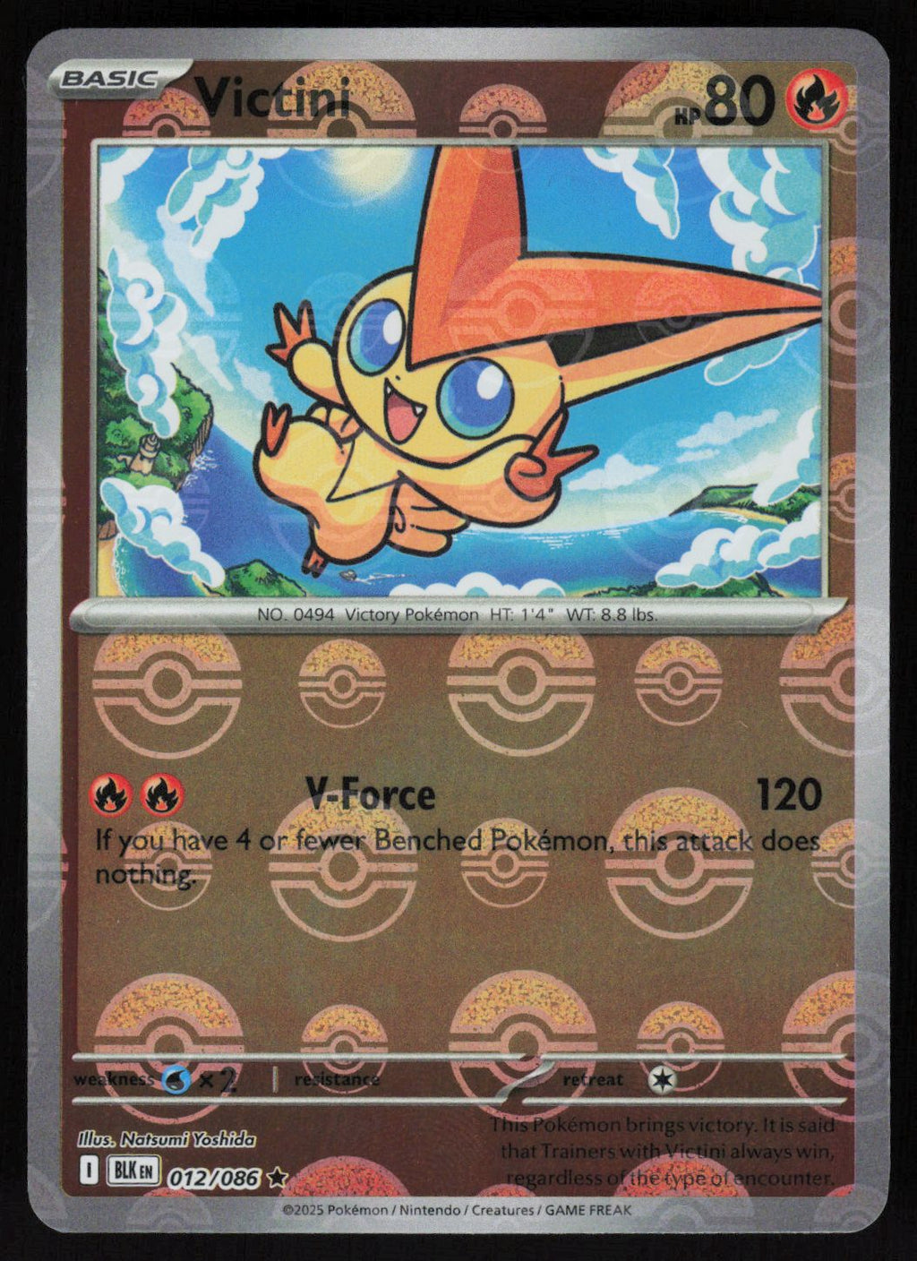 Victini (Poke Ball Pattern) Rare SV: Black Bolt 012/086