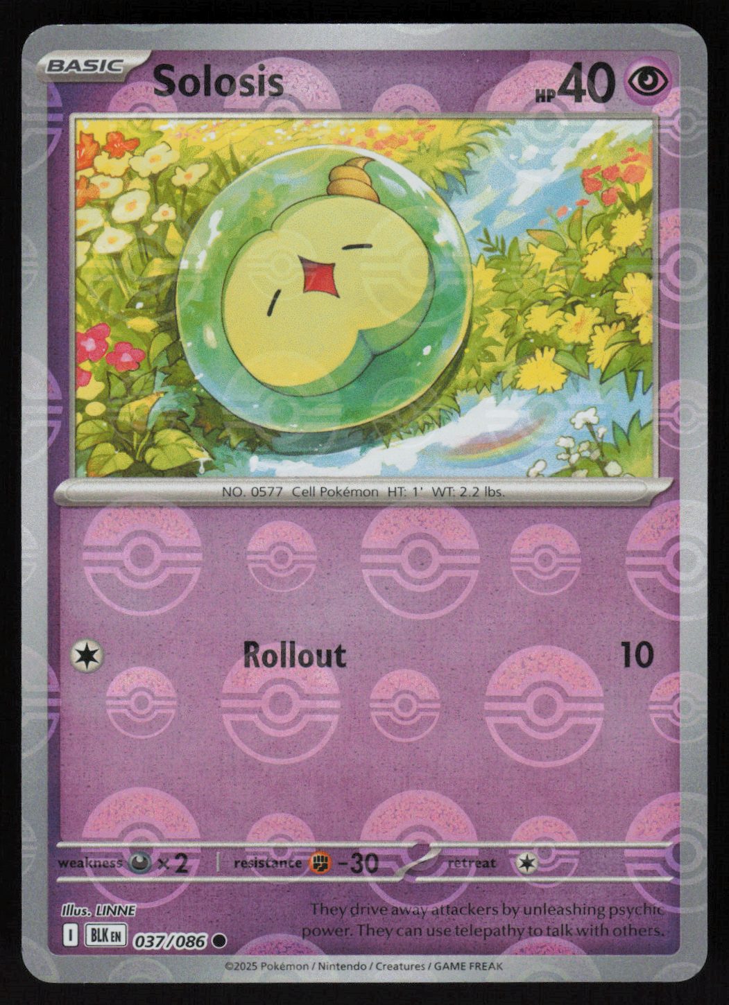 Solosis (Poke Ball Pattern) Common SV: Black Bolt 037/086