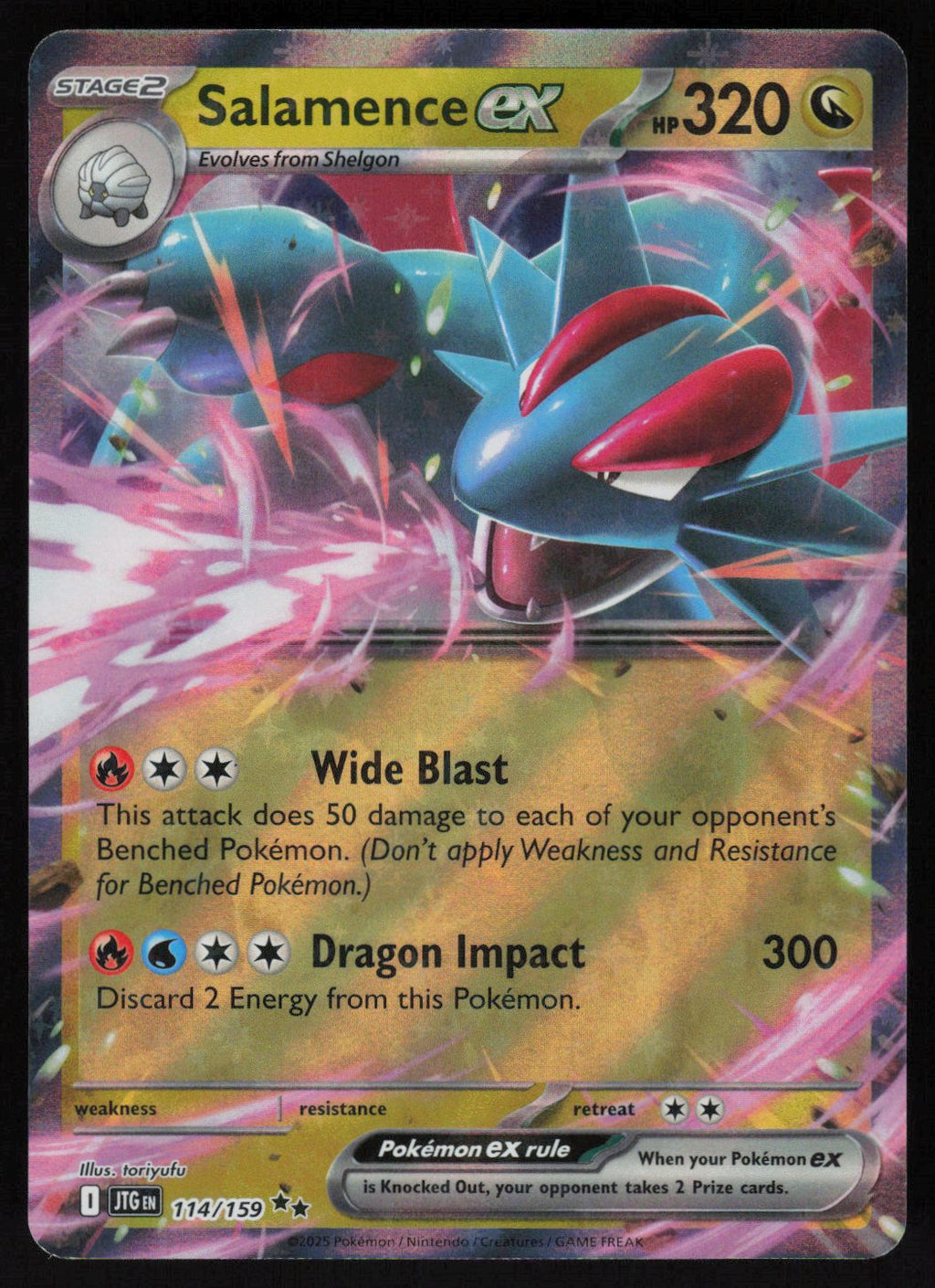 Salamence ex - 114/159 Double Rare SV09: Journey Together 114/159