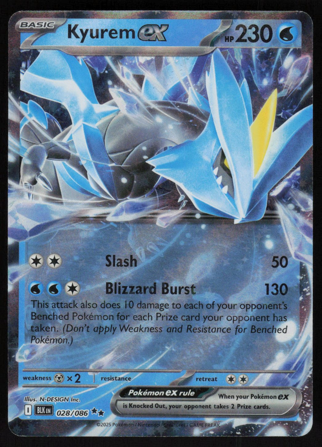 Kyurem ex Double Rare SV: Black Bolt 028/086