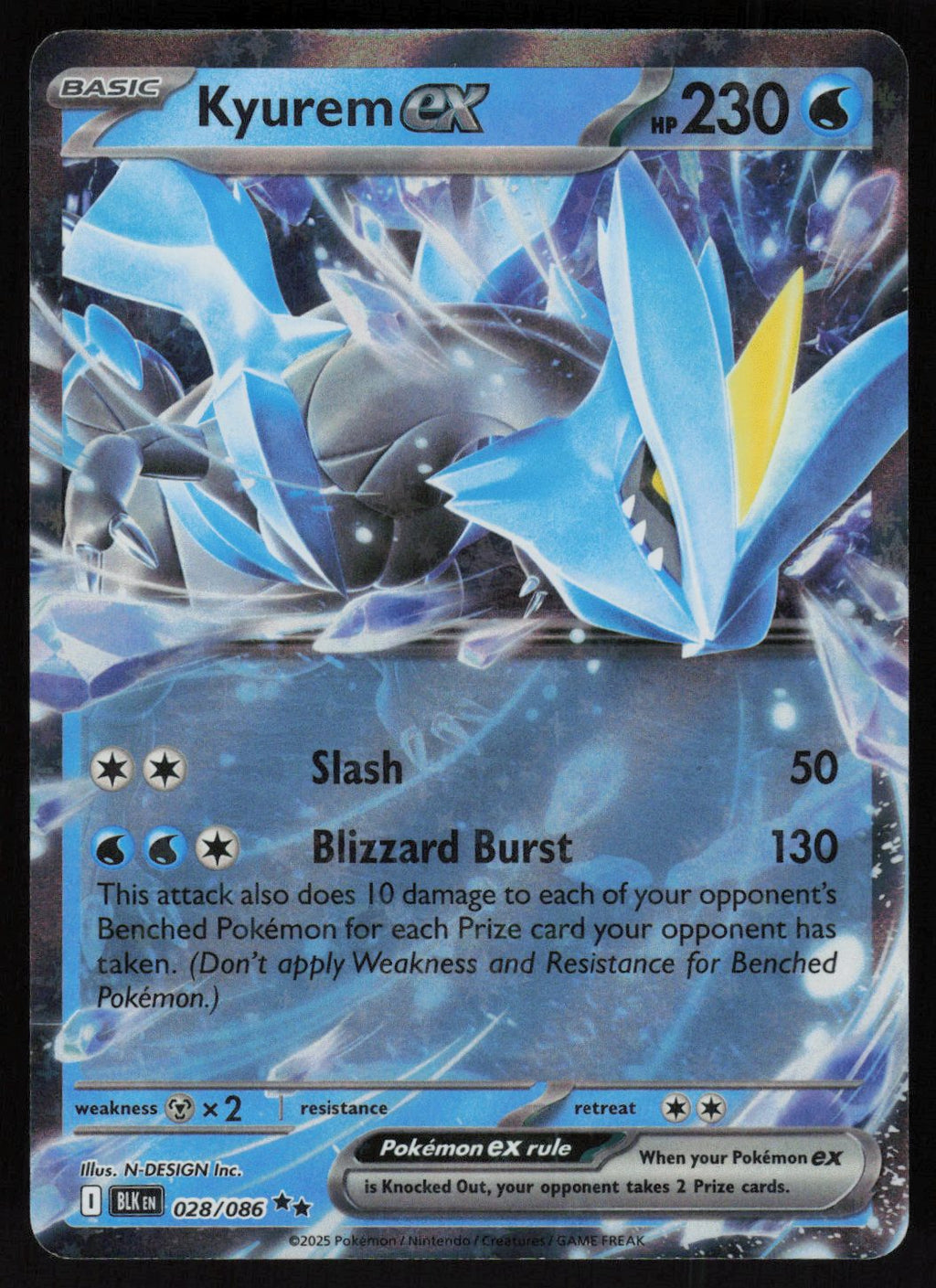 Kyurem ex Double Rare SV: Black Bolt 028/086
