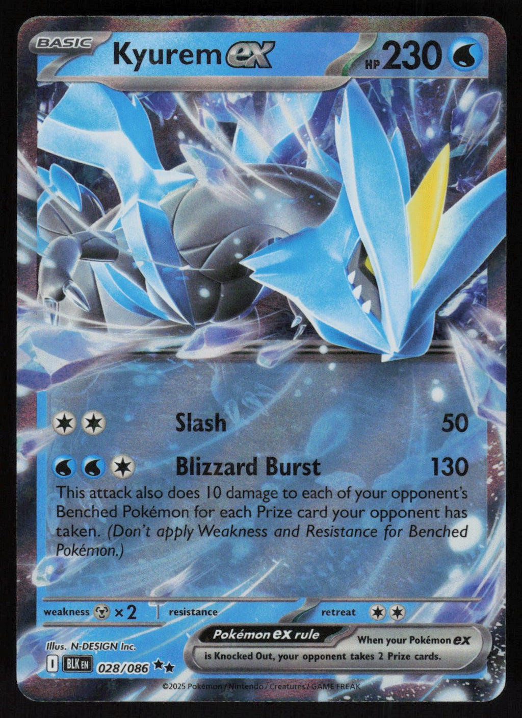 Kyurem ex Double Rare SV: Black Bolt 028/086