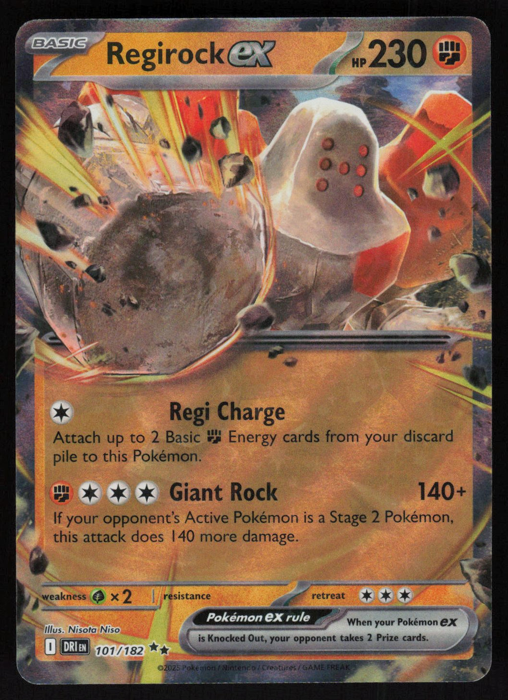 Regirock ex - 101/182 Double Rare SV10: Destined Rivals 101/182