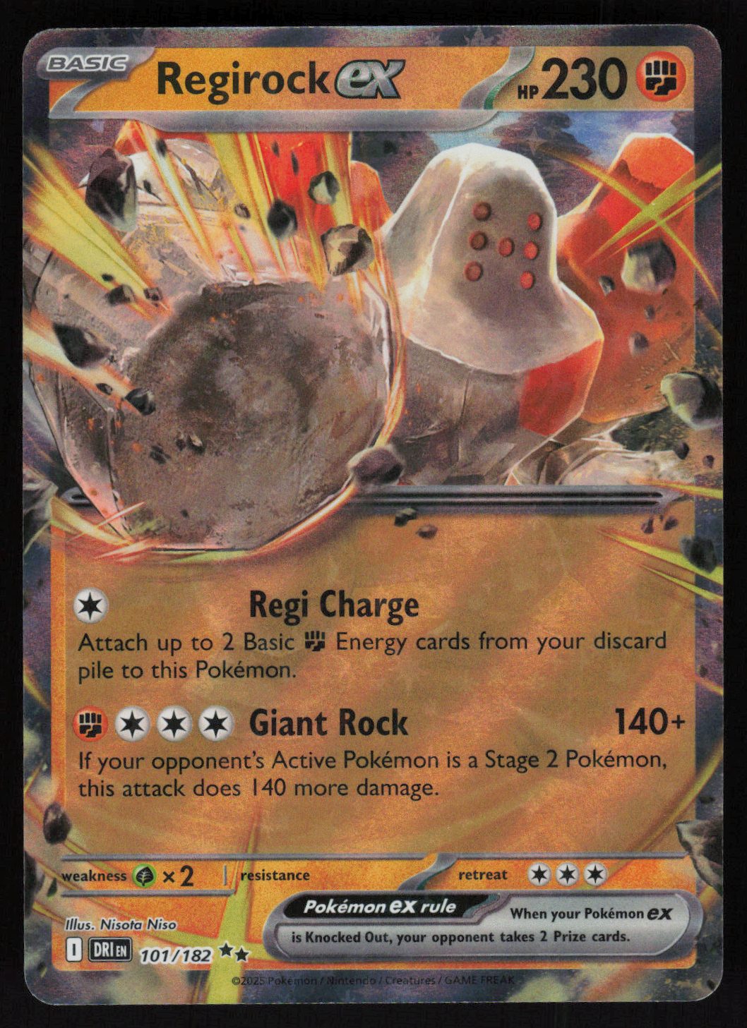 Regirock ex - 101/182 Double Rare SV10: Destined Rivals 101/182