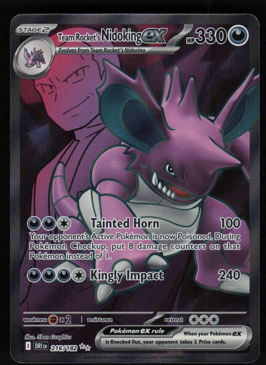 Team Rocket's Nidoking ex - 216/182