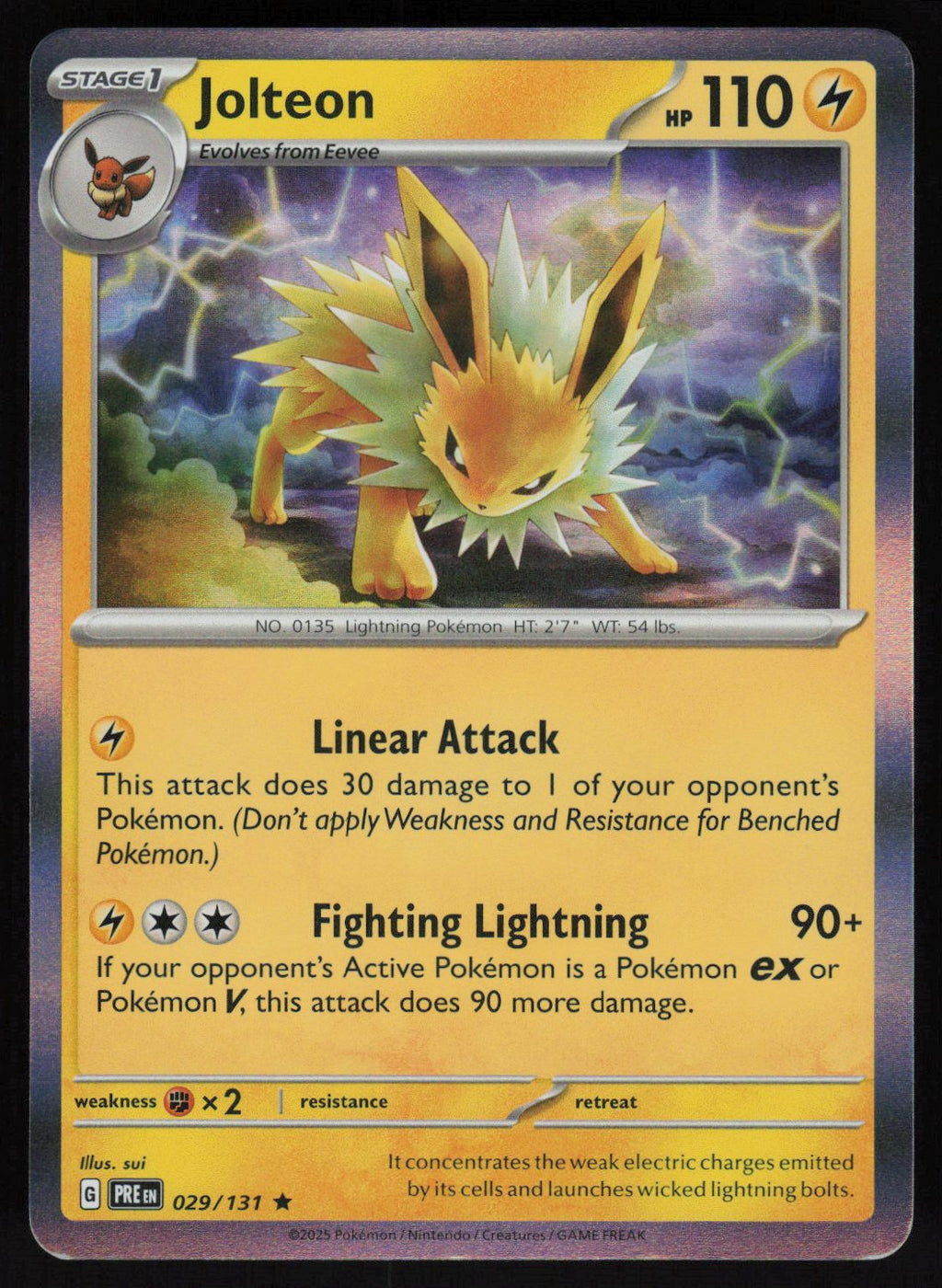 Jolteon Rare SV: Prismatic Evolutions 029/131