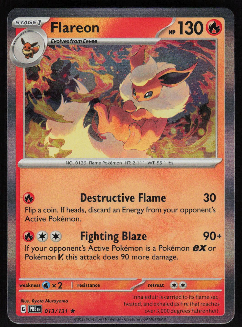 Flareon Rare SV: Prismatic Evolutions 013/131