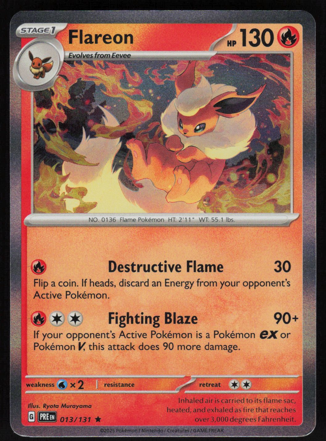 Flareon Rare SV: Prismatic Evolutions 013/131