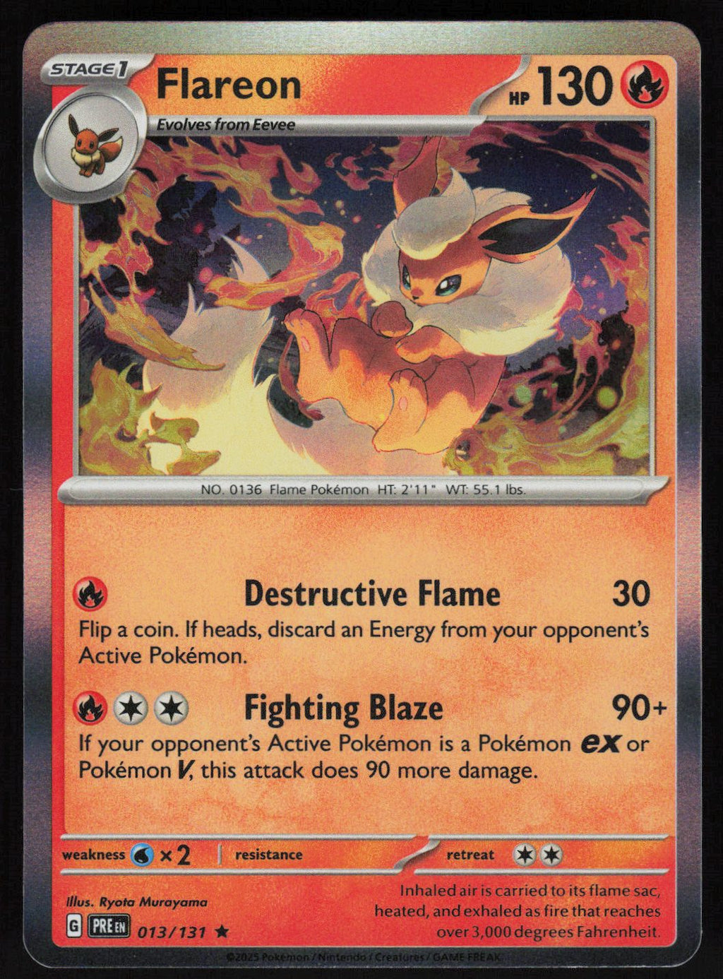 Flareon Rare SV: Prismatic Evolutions 013/131
