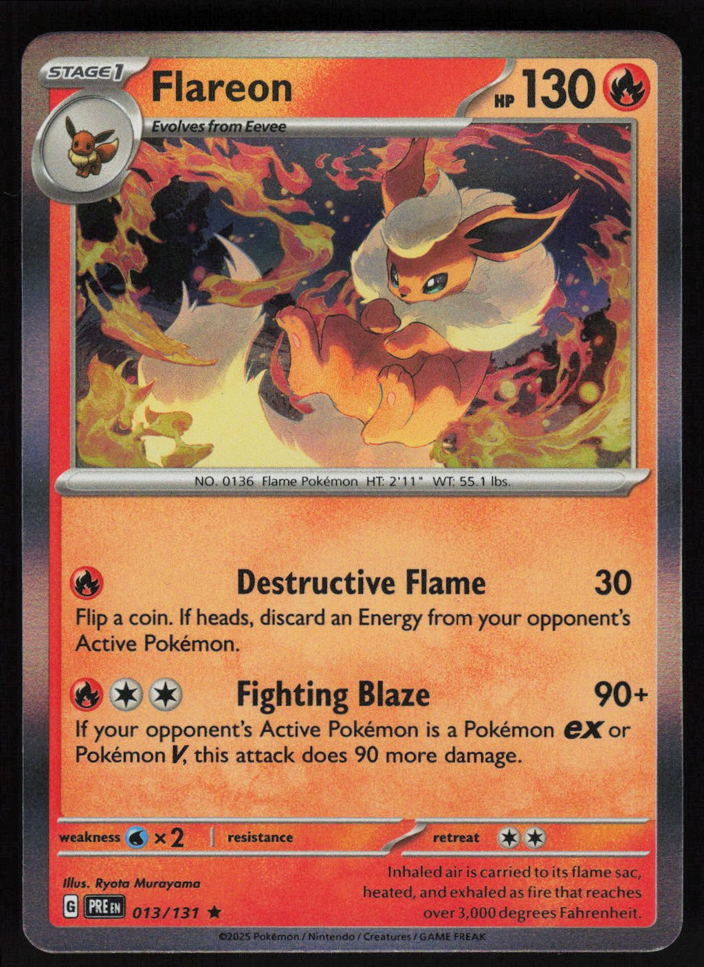 Flareon Rare SV: Prismatic Evolutions 013/131